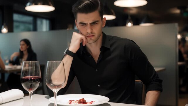 Man worried about having to pay bill for brazen woman at expensive restaurant