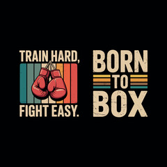 Vintage Boxing Typography Design &ndash; Motivational Fighter Quote Illustration