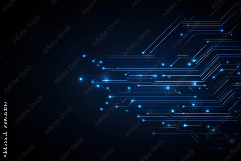 Poster blue circuit line background vector illustration with a dark blue color, a technology and digital co