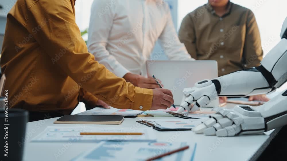 Poster ai-powered tools assisting business consultants in data-driven decision-making, symbolizing the incr