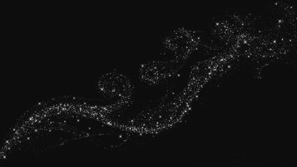 Obraz premium Abstract shiny silver glitter wave. Abstract vector background