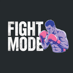 Boxing Fighter Vector Design , Inspirational Sports Motivation Poster