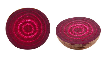 Freshly Sliced Beetroots Display Vibrant Concentric Rings and Rich Colors