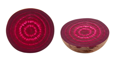 Freshly Sliced Beetroots Display Vibrant Concentric Rings and Rich Colors