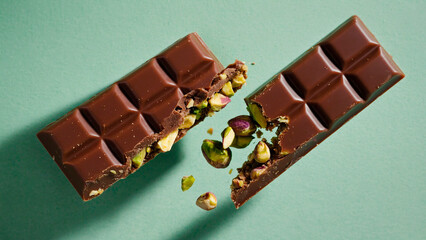 Dubai chocolate with pistachio.