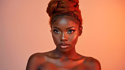 Woman with orange hair.