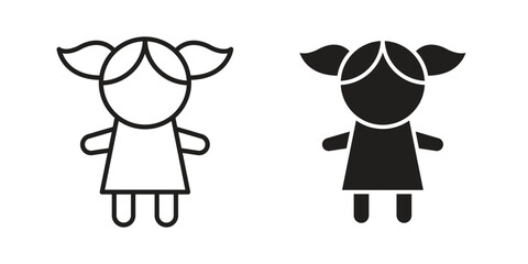 doll icon symbol for your web designs. Icon logo, app, UI.