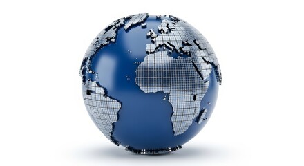 Dynamic digital globe showcasing global connectivity and modern technology, perfect for business.