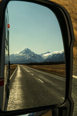 Saying  farewell to Mount Aoraki as you leave the National Park