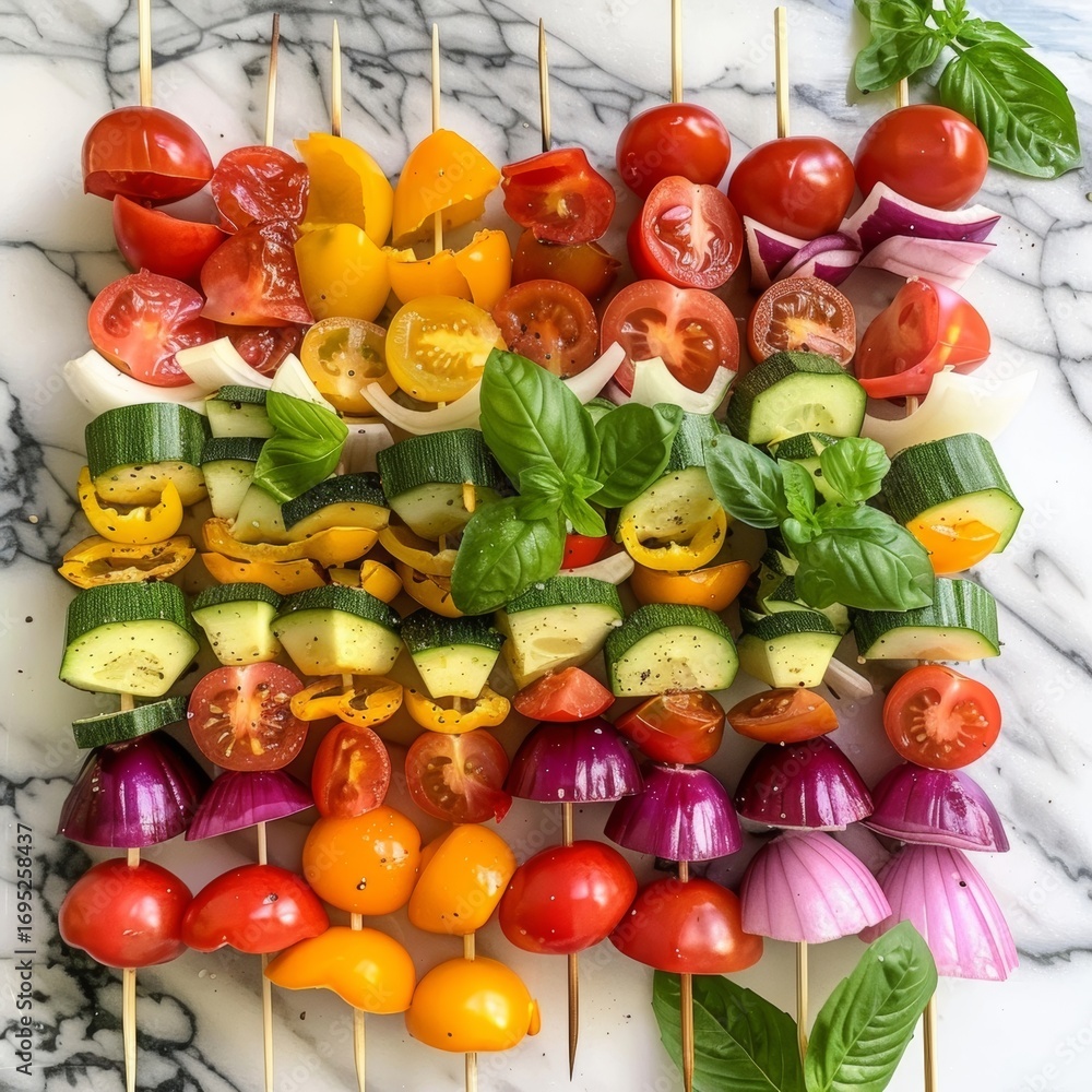 Poster not only are these veggie skewers beautiful and tasty but they also provide a great way to get a var