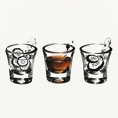 The Pickleback Shot of Korean Watercolor style