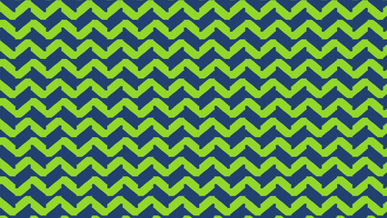 Vivid green and blue zigzag pattern forms a vibrant abstract design. Ideal for contemporary backgrounds, textile designs, or artistic projects with a bold and colorful theme.
