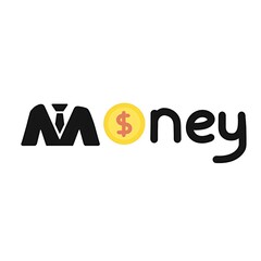 Money typography with suit and tie forming M and dollar coin, business finance concept
