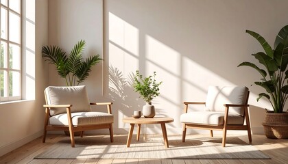 Cozy living room with natural light