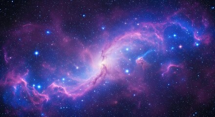 Obraz premium Vast Cosmic Nebula Illuminates the Universe with Starlight