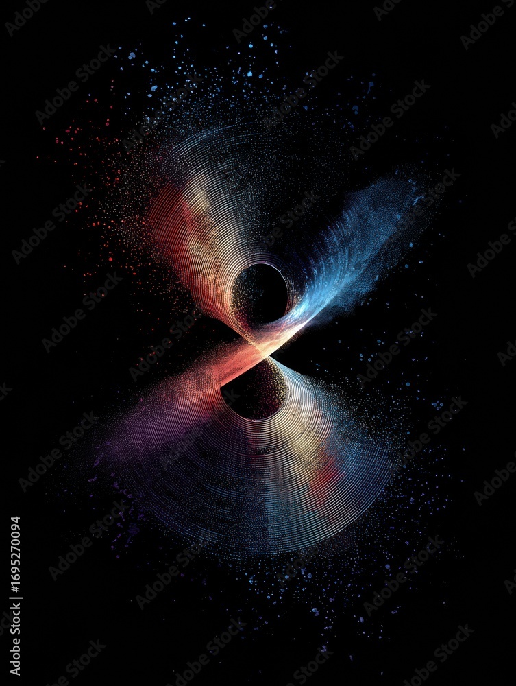 Poster dynamic swirling patterns of vivid colors creating a mesmerizing visual experience in abstract art