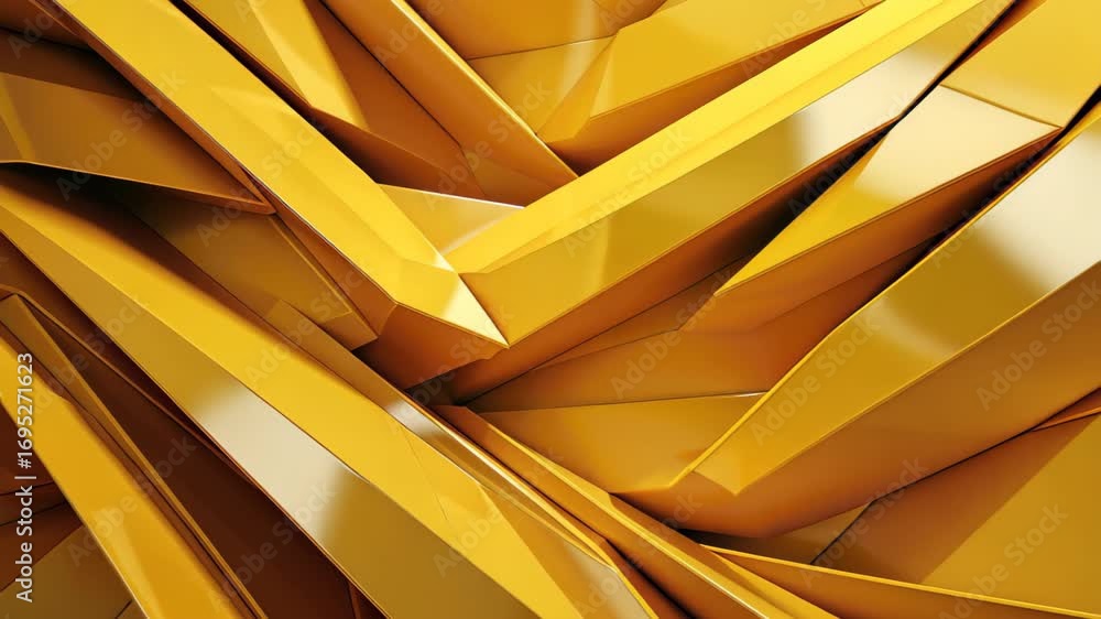 Poster abstract golden lines: striking geometric forms converge and intersect, presenting a dynamic visual 
