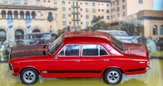 Brazil, September 7, 2025. Chevrolet Opala SS 1971, perfect miniature in 1/24 proportion, collectible.