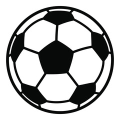 Obraz premium Art of classic black and white soccer ball icon, representing sport and athletic competition, isolated on white background
