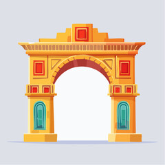 Obraz premium Ornate Golden Archway Illustration