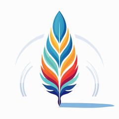 Obraz premium Colorful Abstract Feather Design