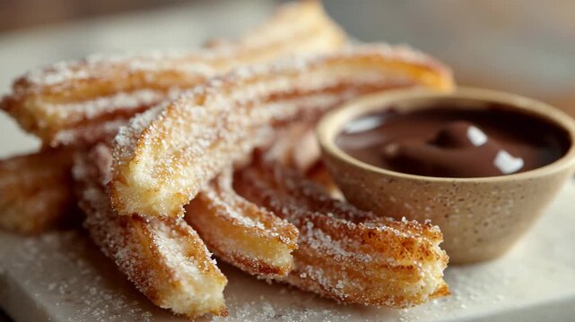 churros with chocolate