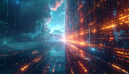 Futuristic digital tunnel (4)