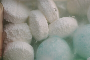 Breakdown process of medicine in lukewarm water