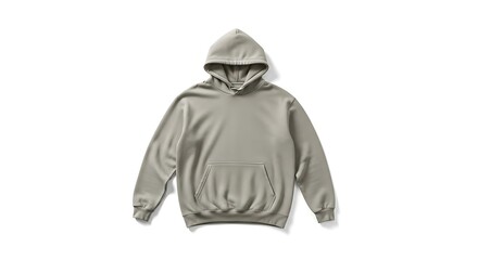 A sage-green hooded sweatshirt displayed against a white background.