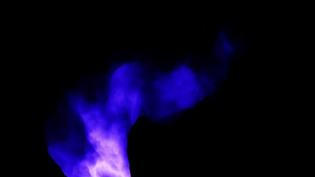 The image displays a vivid blue flame burning brightly in darkness, exuding an aura of mystery and allure, captivating with its intense hue and luminosity