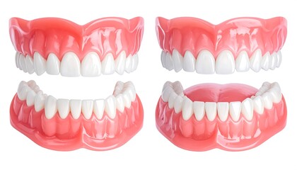 Dental prosthesis, two sets of dentures