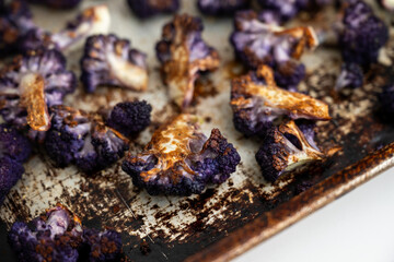 Roasted Purple Cauliflower Pieces 