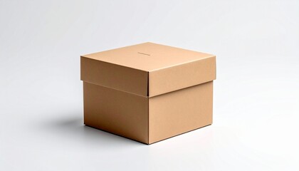 Simple cardboard box with slot on top, perfect for donations or ballot collection in clean studio setting