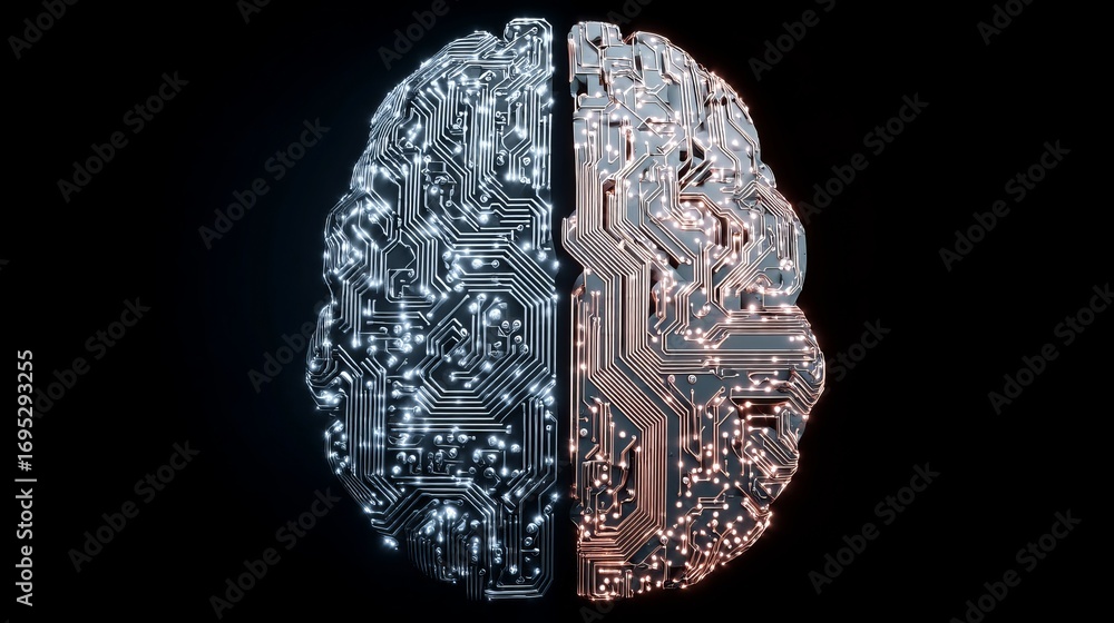 Poster dynamic digital brain circuits illuminate future technology and artificial intelligence innovation