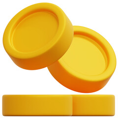 3D Gold Coin Icon