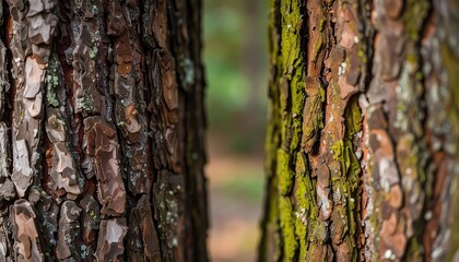 Obraz premium Close-up of tree bark textures