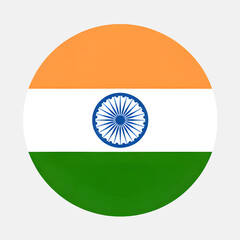 Vibrant circular Indian flag emblem symbolizing national pride, unity, and heritage for patriotic designs.