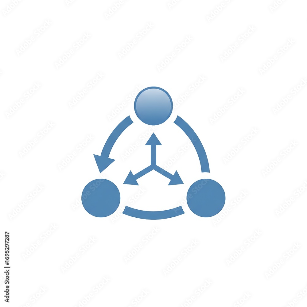 Poster circular arrows with a central axis.