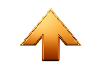 A gold arrow pointing upwards