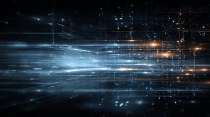 Obraz premium Dynamic abstract digital network with glowing lines and data streams conveying speed and connectivity for modern technology concepts