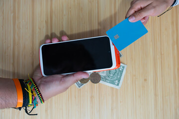 Card payment and contactless payment terminal for cash and credit