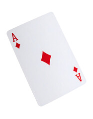 Obraz premium Ace of Diamonds playing card isolated, representing luck, winning, gambling, and strategic decisions