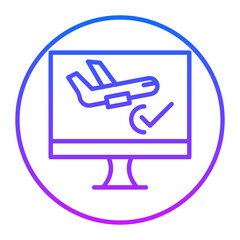 Obraz premium Flight Check In Vector Icons