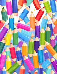 Colorful pencil pattern