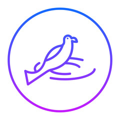 Brids in Nest Vector Icons