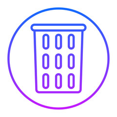 Laundry Basket Vector Icons