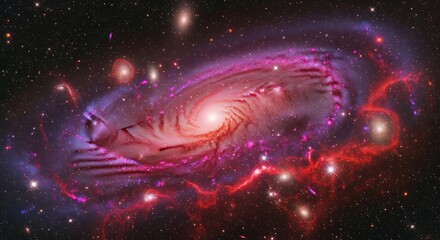 Spectacular Spiral Galaxy With Energetic Gas Streams