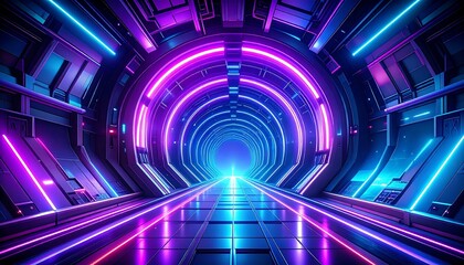Futuristic neon tunnel (9)