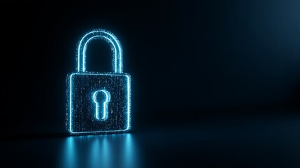 Secure your digital world with this glowing cybersecurity padlock, representing data protection, privacy, and advanced technology solutions for modern businesses.