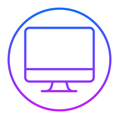 Desktop Computer Vector Icons